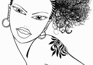 African American Coloring Pages for Adults Shaneze Looks Romantic with Her Large Afro Tail