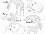 African Animals Coloring Pages for Kids Set Cute African Animals Coloring Page Funny Cartoon