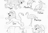 African Animals Coloring Pages for Kids Set Cute African Animals Coloring Page Funny Cartoon
