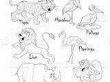 African Animals Coloring Pages for Kids Set Cute African Animals Coloring Page Funny Cartoon