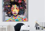 African Mural Painting Portrait Wall Art Abstract Nude American Women African Wall Art