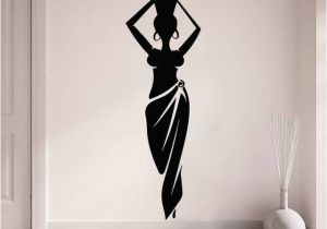 African Murals Walls African Woman Girl with A Pot Head Decal Vinyl Sticker Home Wall