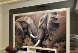 African Murals Walls Beibehang Custom Wallpaper Hd African Elephant Stereo Oil Painting