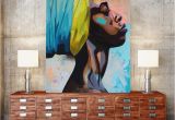 African Murals Walls Contemplator African American Portrait Wall Art Canvas Print Home