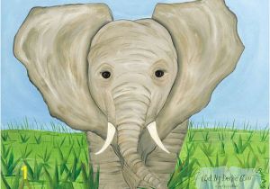 African Safari Wall Murals Elephant African Savanna Safari Zoo Animals Kids by Artbybeckieann