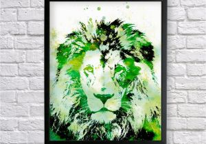 African Safari Wall Murals Lion Watercolor Art Animal Printable Art Lion Decor African Art