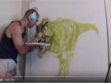 Airbrushed Murals On Walls 3d Wall Mural Time Lapse 3 Steps