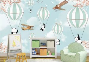 Airplane Wallpaper Murals Beibehang Custom Wallpaper Cartoon Hand Painted Animal Hot Air