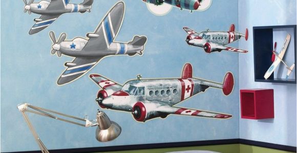 Airplane Wallpaper Murals Wallies Airplanes Wallpaper Mural