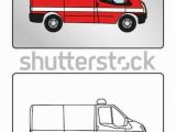 Airport Fire Truck Coloring Page Coloring Page Book Fire Truck Stock Vector Royalty Free