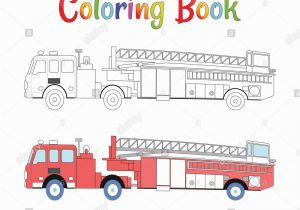 Airport Fire Truck Coloring Page Fire Truck Stock Vector Alamy
