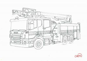 Airport Fire Truck Coloring Page Line Drawings to Colour In by Cam Kenyon