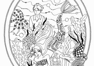 Algae Coloring Pages Little Mermaid Garden Water Worlds Adult Coloring Pages