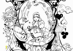 Alice In Wonderland Trippy Coloring Pages 50 Trippy Coloring Pages