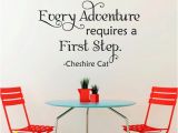 Alice In Wonderland Wall Mural Alice In Wonderland Wall Decal Quote Cheshire Cat Wall Sayings Every Adventure Requires A First Step Alice In Wonderland Wall Decor 081