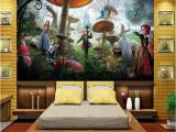 Alice In Wonderland Wall Mural Us $13 86 Off Rozmiar Niestandardowy 3d Fototapeta Salon Dzieci Mural Alicja W Krainie Czar³w 3d Malowanie TÅa WÅ³kniny Tapeta Na ÅcianÄ 3d W