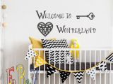 Alice In Wonderland Wall Mural Wel E to Wonderland Wall Decal Alice In Wonderland Quotes