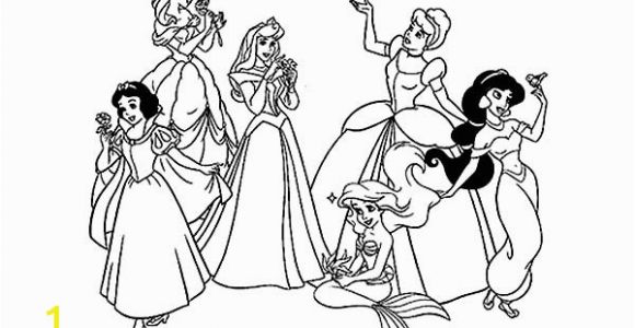 All Disney Princesses together Coloring Pages All Beautiful Disney Princesses Have Fun to Her Coloring