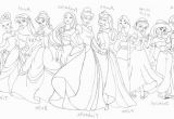 All Disney Princesses together Coloring Pages All Disney Princesses to Her Coloring Pages at