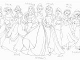 All Disney Princesses together Coloring Pages All Disney Princesses to Her Coloring Pages at