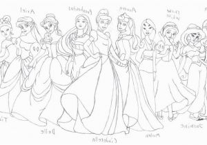 All Disney Princesses together Coloring Pages All Disney Princesses to Her Coloring Pages at