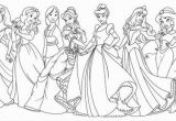 All Disney Princesses together Coloring Pages All Disney Princesses to Her Coloring Pages at