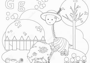 Alphabet Coloring Book for Preschoolers Coloring Page for Kids Alphabet Set Letter G Stock