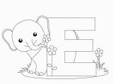 Alphabet Coloring Book for Preschoolers Letter E Coloring Page