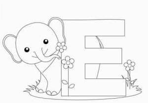 Alphabet Coloring Book for Preschoolers Letter E Coloring Page