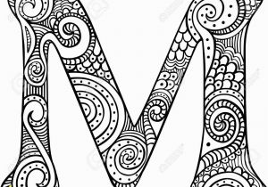 Alphabet Coloring Pages for Adults Stock Vector