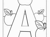 Alphabet Coloring Pages Preschool A is for Apples Free Coloring Pages for Kids Printable Colouring