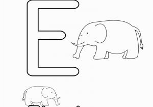 Alphabet Colouring Worksheets for Kindergarten Letter E Coloring Worksheet for Kids In Preschool or