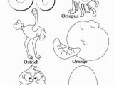 Alphabet Colouring Worksheets for Preschoolers Letter O Kindergarten Worksheets Coloring Page