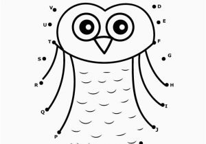 Alphabet Connect the Dots Coloring Pages Connect the Dots Coloring Page New Owl Dot to Dot