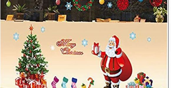 Amazon Christmas Wall Murals Amazon Christmas Wall Stickers Santa Claus Wall Mural