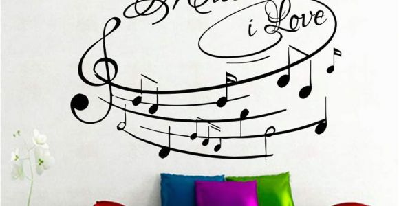 Amazon Wall Stickers and Murals Amazon Na Giant Wall Decals Music I Love Art Design