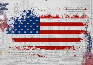 American Flag Wall Mural Custom 3d Wallpaper Non Woven Mural American Flag Retro Car Wallpaper Painting 3d Wall Room Murals Wallpaper High Resolution Wallpapers Free