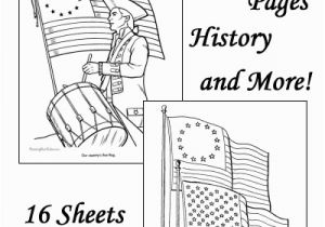 American Revolutionary War Coloring Pages American Flag