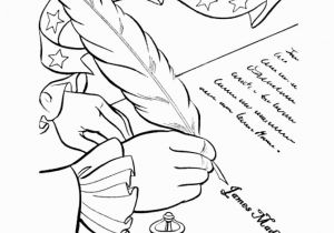 American Symbols Coloring Pages for Kids Patriotic Symbols Us Constitution Coloring Page 006