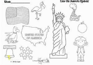 American Symbols Coloring Pages for Kids "color the American Symbols" Free Patriotic Printable