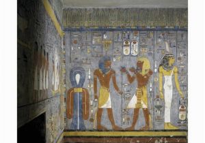 Ancient Egypt Murals Wall Egypt tomb Of Ramses I Mural Painting Of Pharaoh and Ma at Fering Wine to Nefertem