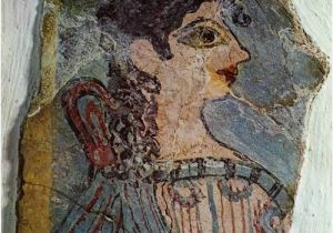 Ancient Greek Murals the Parisiene” Fresco Palace Of Knossos Crete Greece 1550 1450