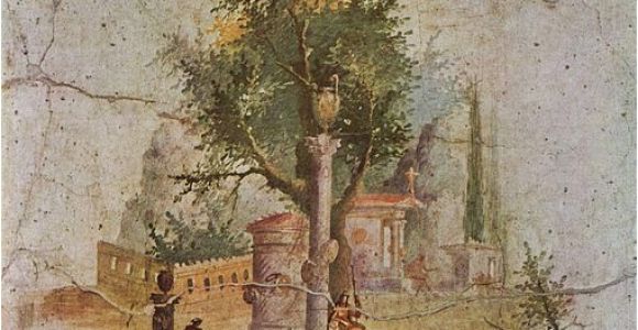 Ancient Rome Wall Murals Second Style Wall Painting From Pompeii