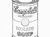 Andy Warhol soup Can Coloring Page andy Warhol Campbells soup Coloring Sheet