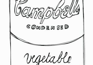 Andy Warhol soup Can Coloring Page andy Warhol Coloring Pages at Getdrawings