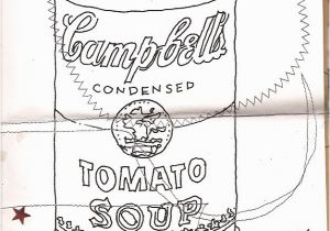 Andy Warhol soup Can Coloring Page Campbells soup Can Coloring Page Sketch Coloring Page