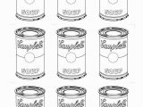 Andy Warhol soup Can Coloring Page Warhol soup Can Coloring Page Coloring Pages