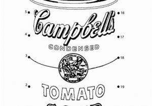 Andy Warhol soup Can Coloring Page Warhol soup Can Coloring Page Coloring Pages