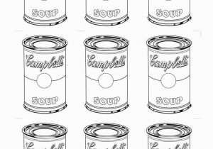 Andy Warhol soup Can Coloring Page Warhol soup Can Coloring Page Coloring Pages