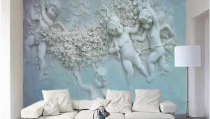 Angel Murals for Walls 3d European Small Angel Cupid Tv Background Wall Custom Wall Murals Silk Silk Wallpaper Papel De Parede Para Quarto Baby Wallpaper Background